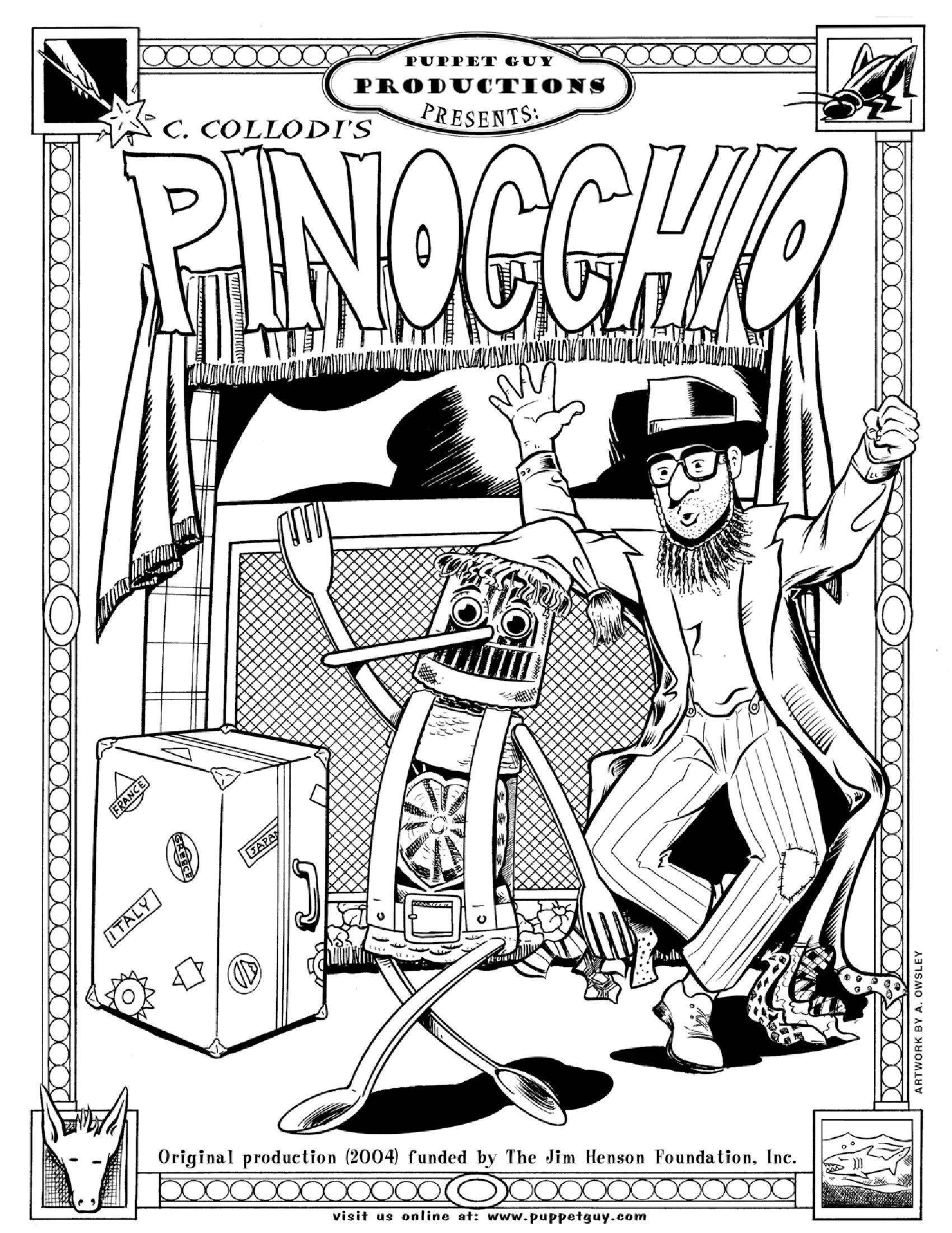 Coloring Page Pinnochio