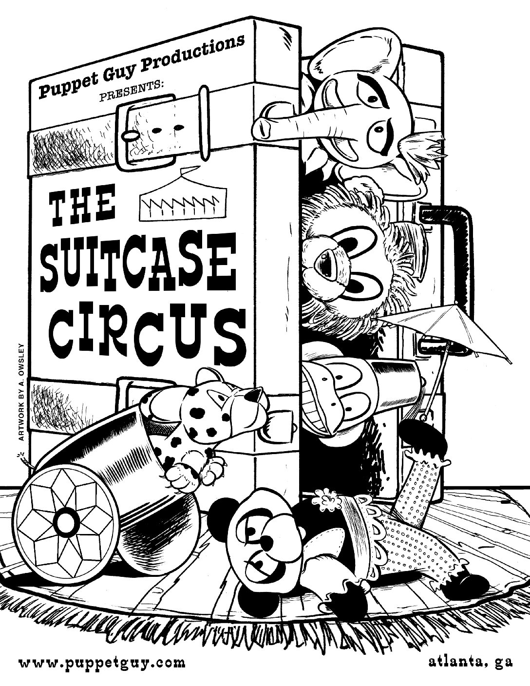 Coloring Page The Suitcase Circus