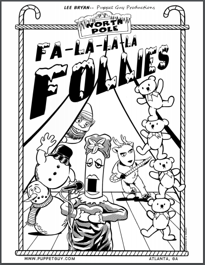 Coloring Page The North Pole Fa-La-La-La Follies