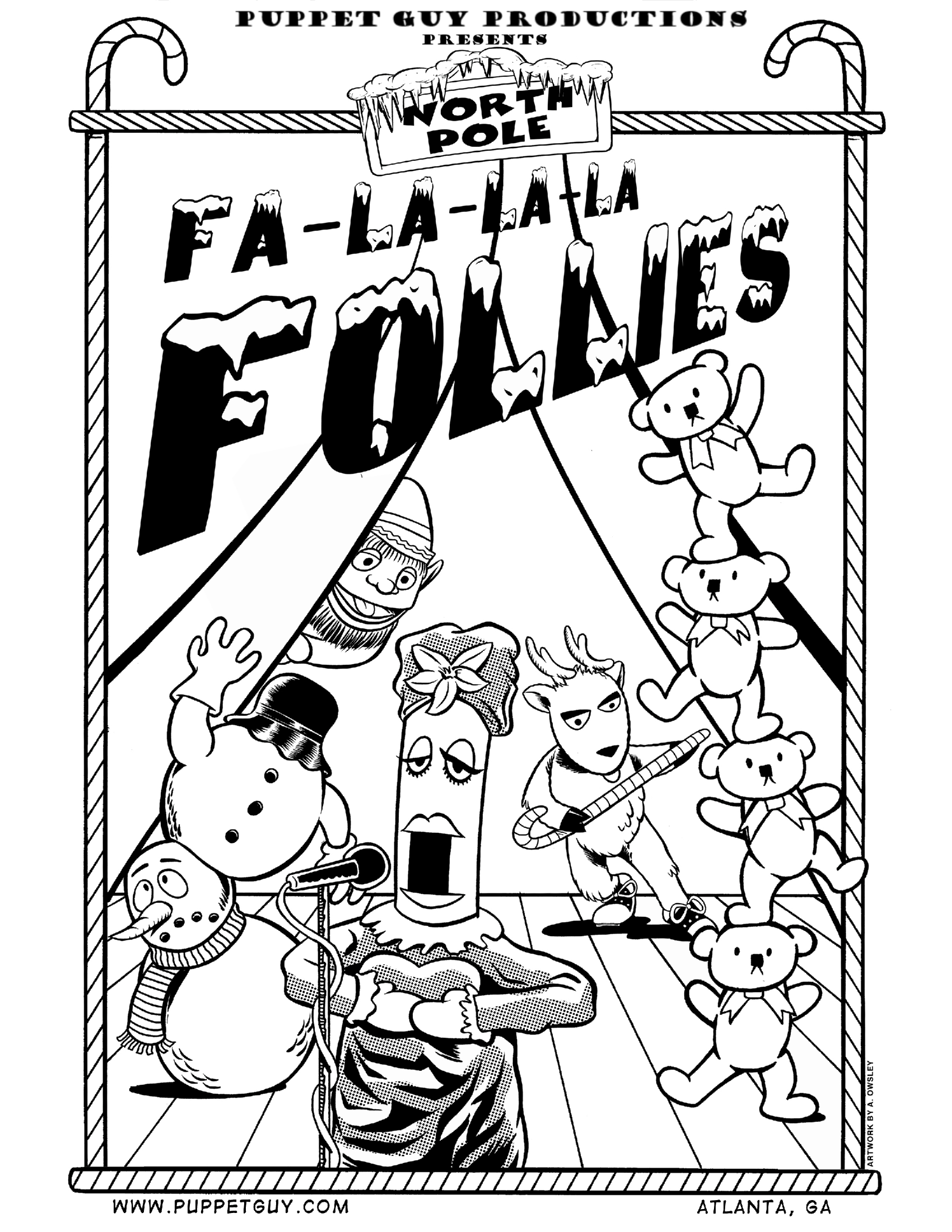 Coloring Page The North Pole Fa-La-La-La Follies